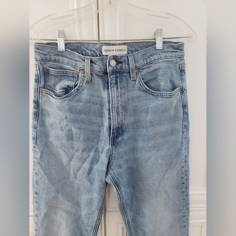 Denim Forum High Rise Light Blue Jeans - Picture 3 of 13